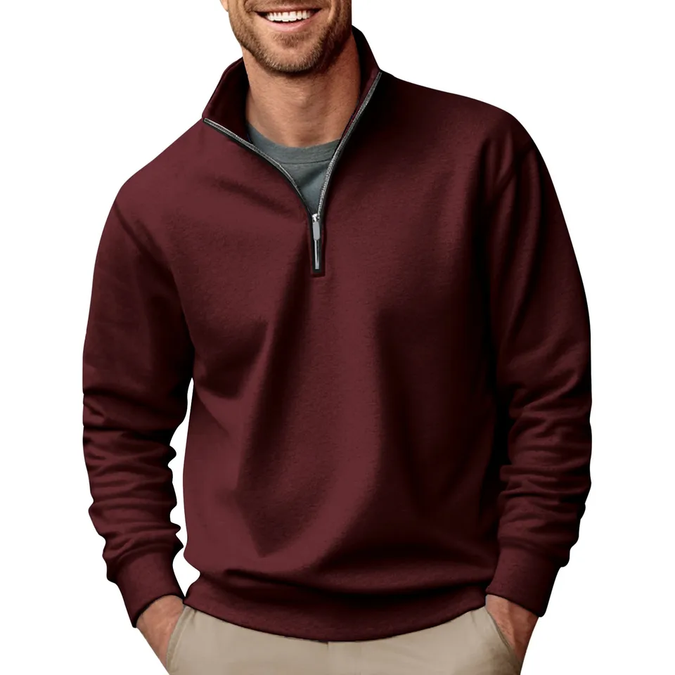 Mens Zip Up Hooded Sweatshirt Streetwear Fashion