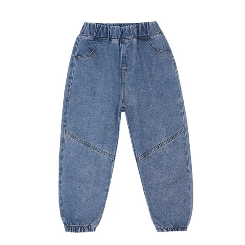 Boys Denim Pants Elastic Waist Trousers Fashion Spring Autumn Teenager Kids Boy Jeans New Sports Casual Clothes 2-12 Years - 4