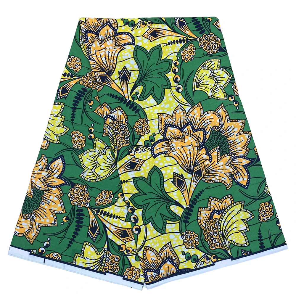 Traditional African Polyester Ankara Batik Fabric for Women African Batik Fabric