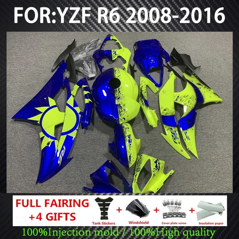 

Fairings Kit Fit For Yzf R6 2008 2009 2010 2011 2012 2013 2014 2015 2016 Bodywork Set Injection Fluorescent yellow blue