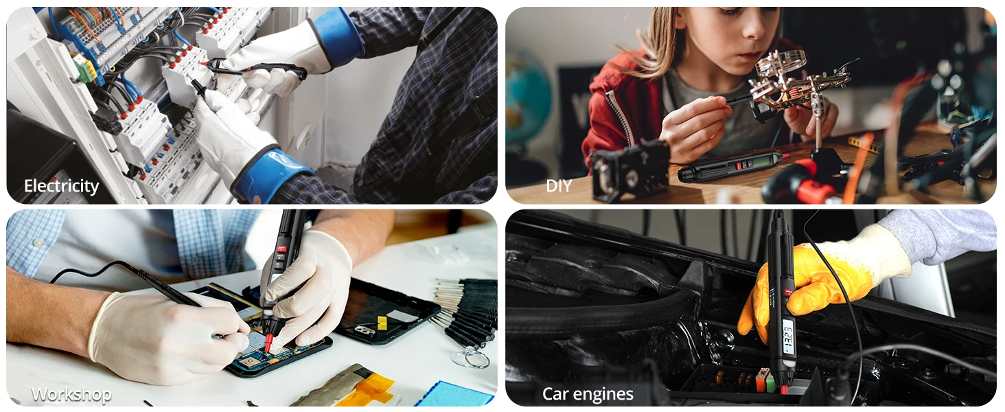 Voltage Tester Non Contact Voltage Tester Pen Type Digital Multimeter AC/DC Voltage/Live Wire