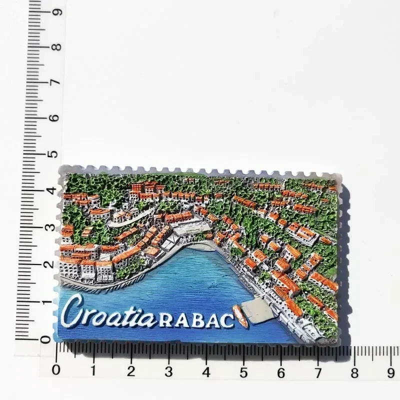 Magnete Da Frigorifero Souvenir Trogir Croazia - 3D In Resina 7,5x5,5 Cm