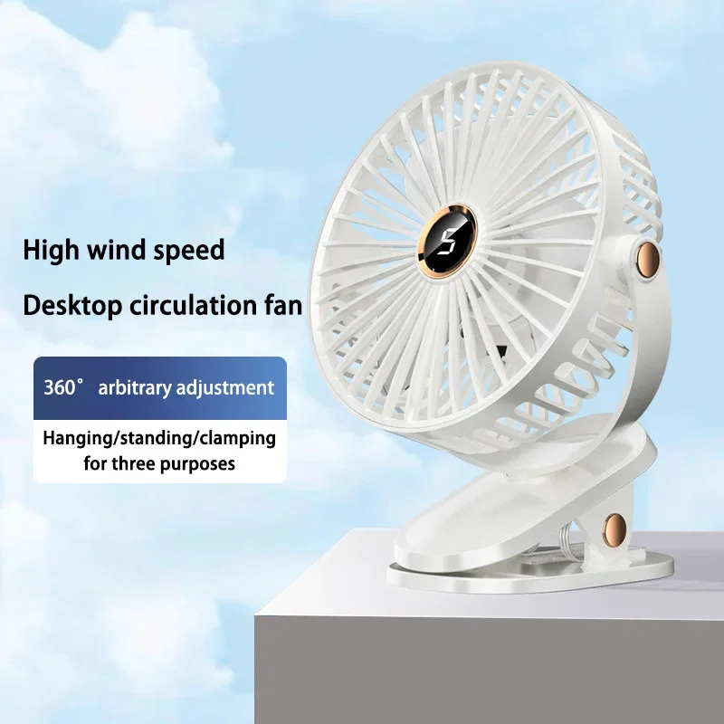 Xiaomi 8000mAh Clip Electric Fan 5 Speed Quiet Rechargeable Desktop Portable Air Circulator Wireless Fan With LED Light Camping 4