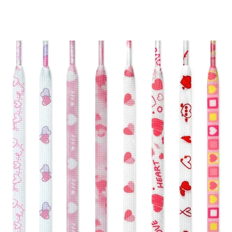 Romantic Pink Heart Shoelaces for Valentine's Day Sneakers