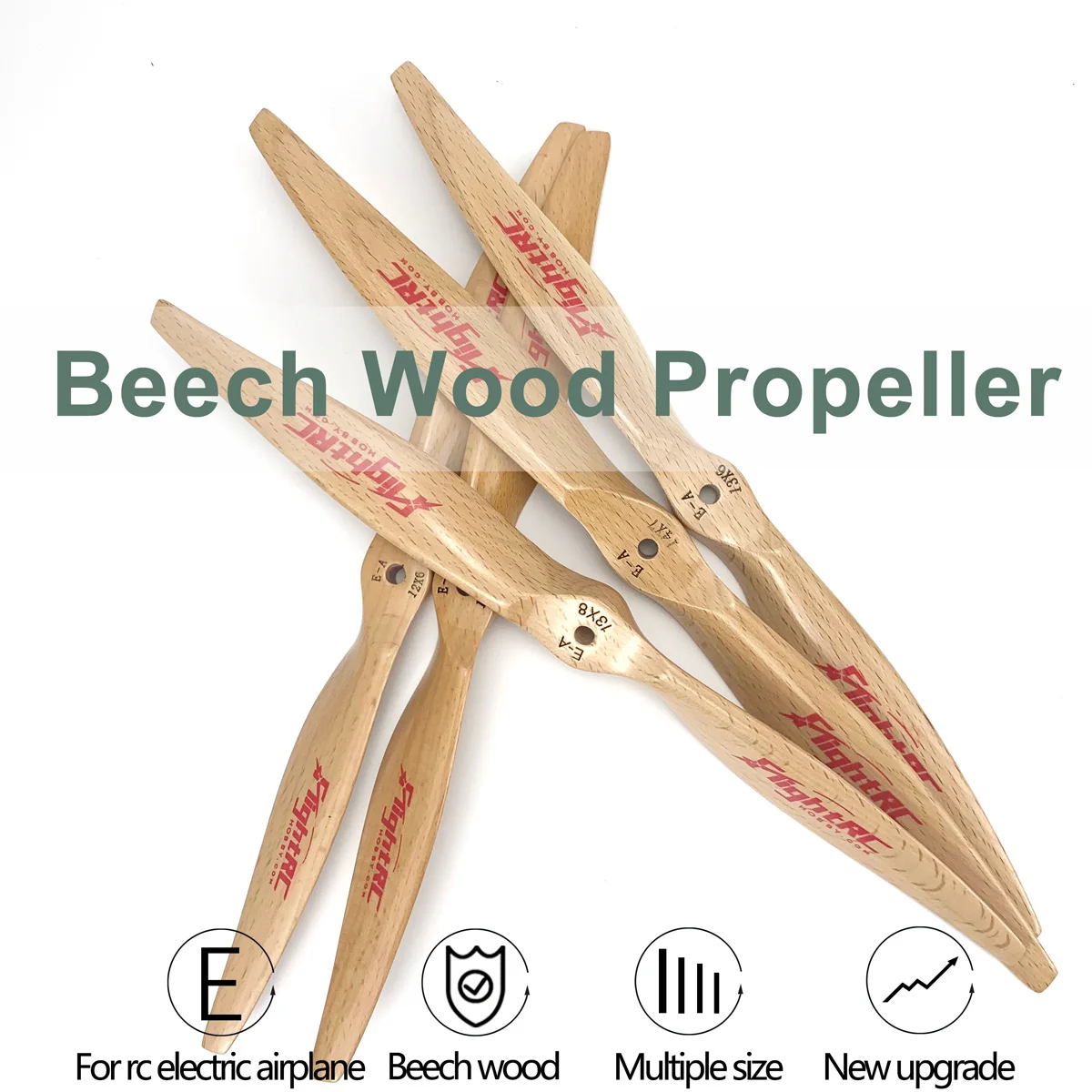 1Pcs 2-blatt Elektrische RC Flugzeug Motor CW Buche Holz Holz Prop Propeller 12x6/8 13x6/8 14x7 15x8 16x8 17x8 18x8/10 20x8" Zoll – Detail 2
