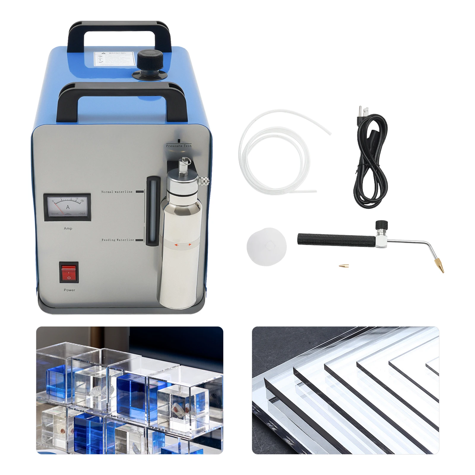 H160 300W 110V Oxygen Hydrogen Flame Generator Acrylic Polisher Machine Water Welding Polishing Machine 300w 95l portable flame products plexiglass electrolytic polisher machine h180 acrylic polishing