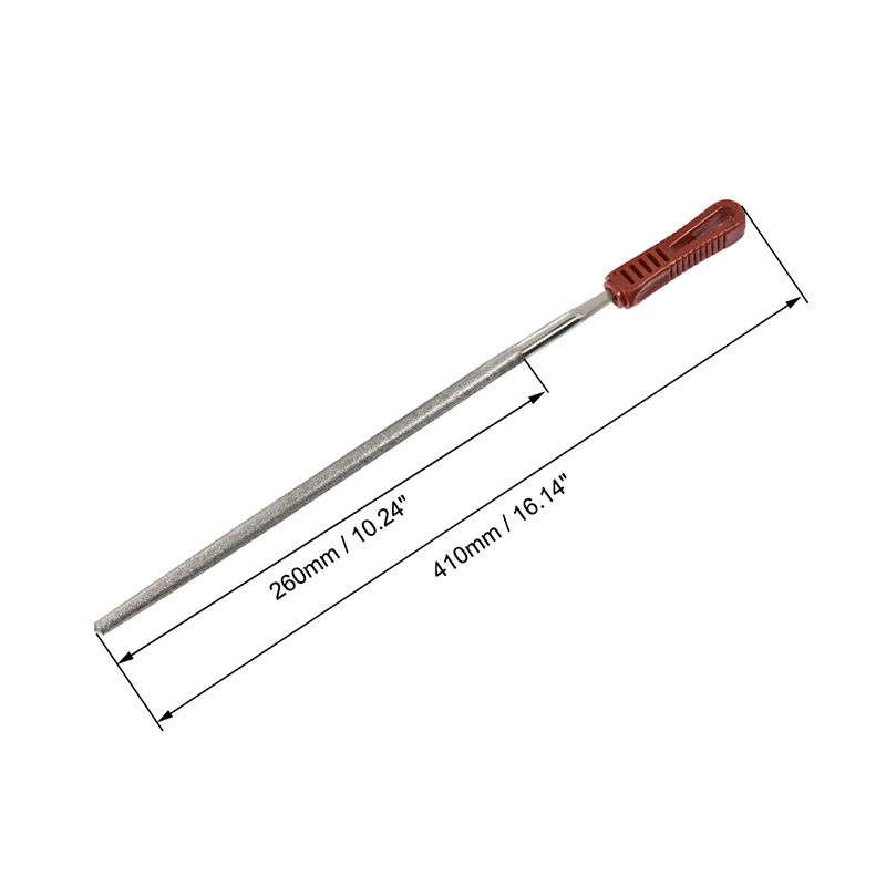 Lima Mezza Tonda Diamantata 12 Pollici (300 Mm) Con Manico In Plastica - Grana 80, Per Metallo Duro, Vetro, Pietra, Ceramica