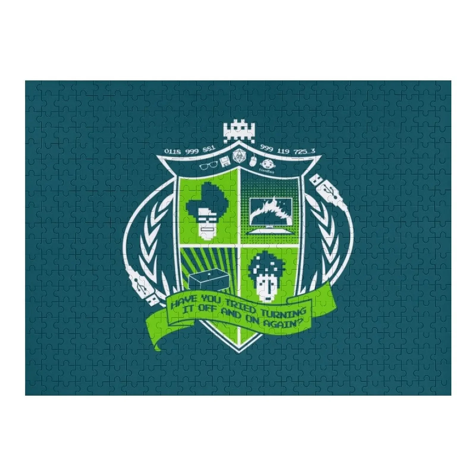 The IT Crowd Crest Jigsaw Puzzle Personalized Photo Gift Picture Personalized Toy Puzzle