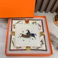 Ceramic Cigar Ashtray Luxury Modern Design Desk Desk Ornament Gift for Boyfriend Sorage Tray Organiser With Box 1