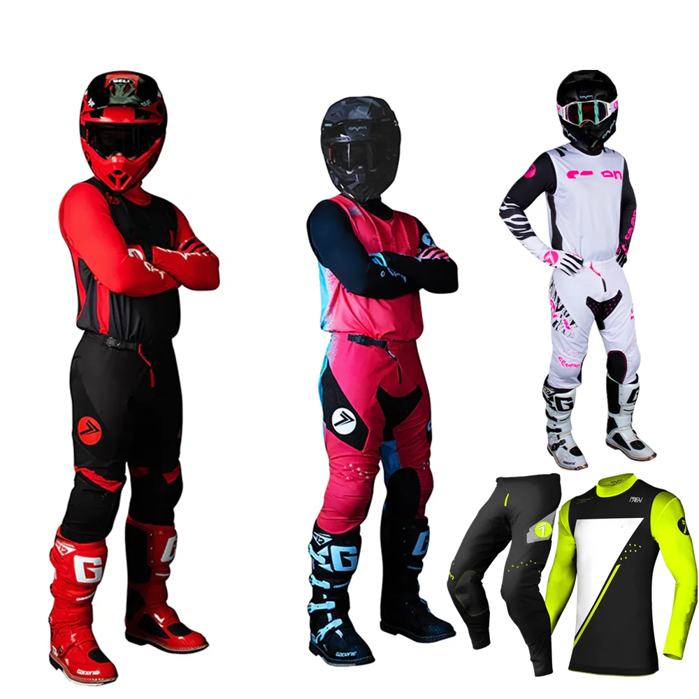 Fh MX Gear Set Motocross Kit Off Road Moto Jersey Set Dirt Bike Combo Motorcycle Suit motocross gear set