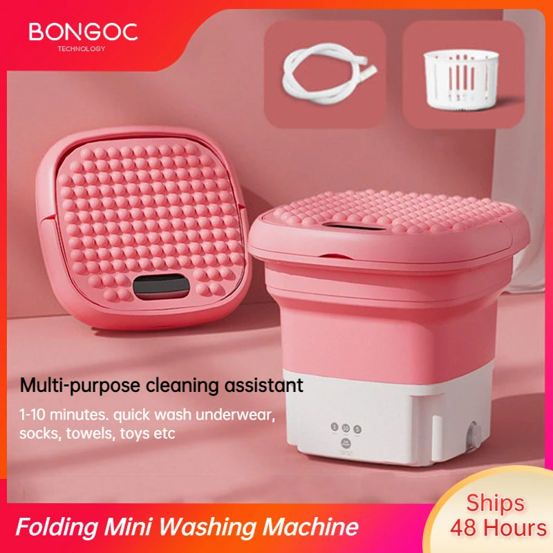 Portable Washing Machine Underwear with Drain Bucket Socks Clothes Washer  Camping Folding Mini Washing Machine Home Appliance - AliExpress