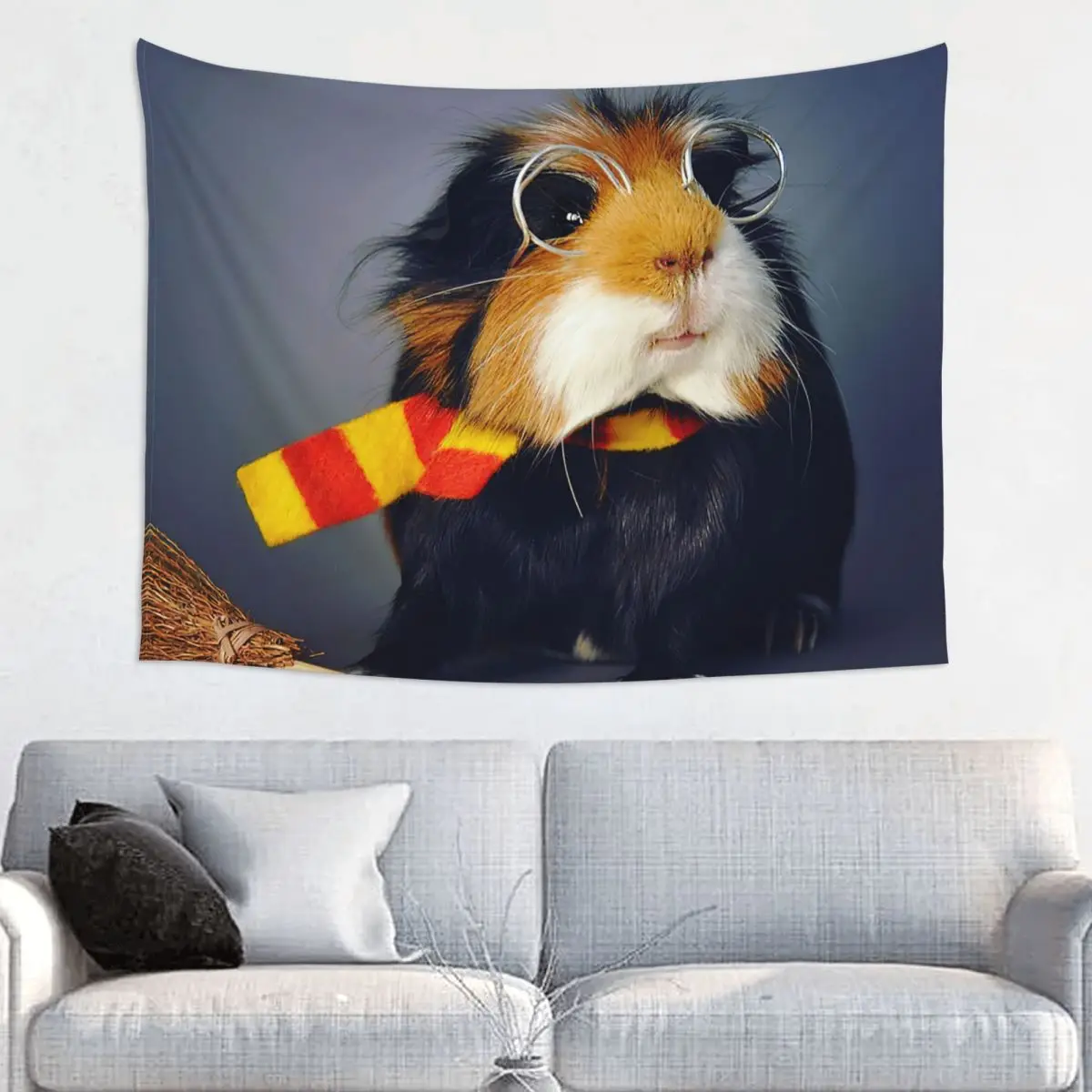 

Cute Guinea Pig Halloween Tapestry Bohemian Polyester Wall Hanging Kawaii Animal Room Decor Curtain Retro Wall Tapestry