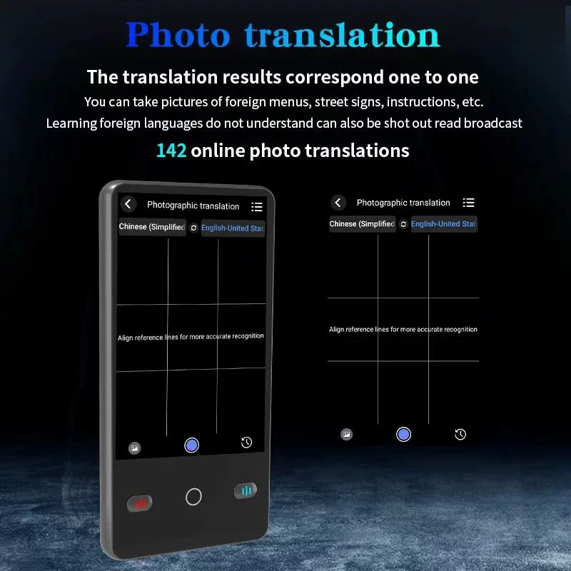 Portable Translator Device F1 Intelligent Language In Real-time Voice Recording Text Smart Translation Device Business Travel