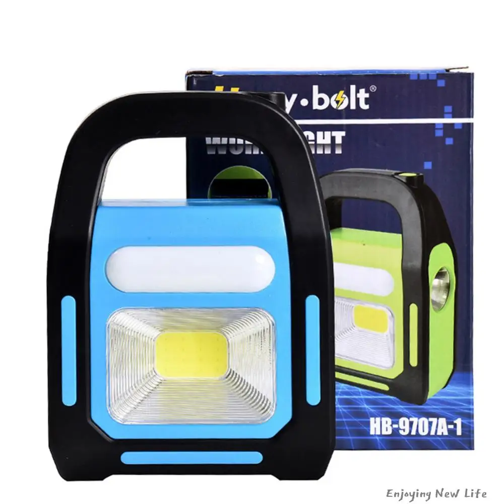 Description Picture 5 of itemCOB LED Work Lamp Solar USB Rechargeable IPX4 Waterproof Emergency Spotlight 3 Light Modes for Emergencies Power Failure Travel