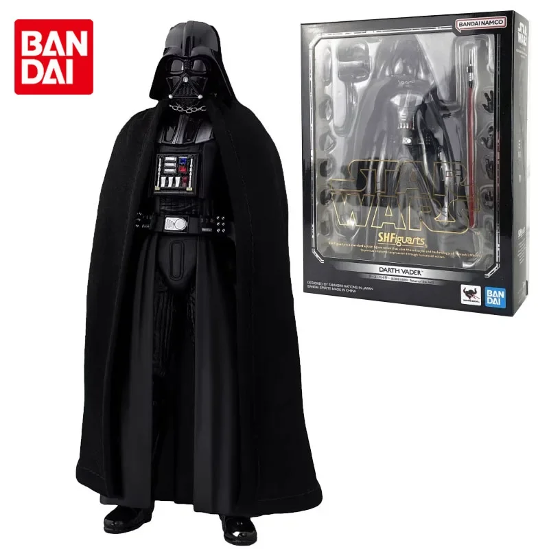 

Bandai Original SHF Star Wars 6 Darth Vader Anime Action Figures Toys for Boys Girls Kids Gift Collectible Model Ornaments