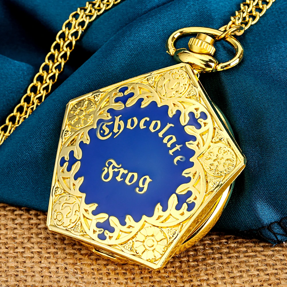 Top Luxury Gold Anything from Trolleys Wizard Magic World Quartz Pocket Watch Cosplay Necklace Pendant Chain Jewelry Male Clock
