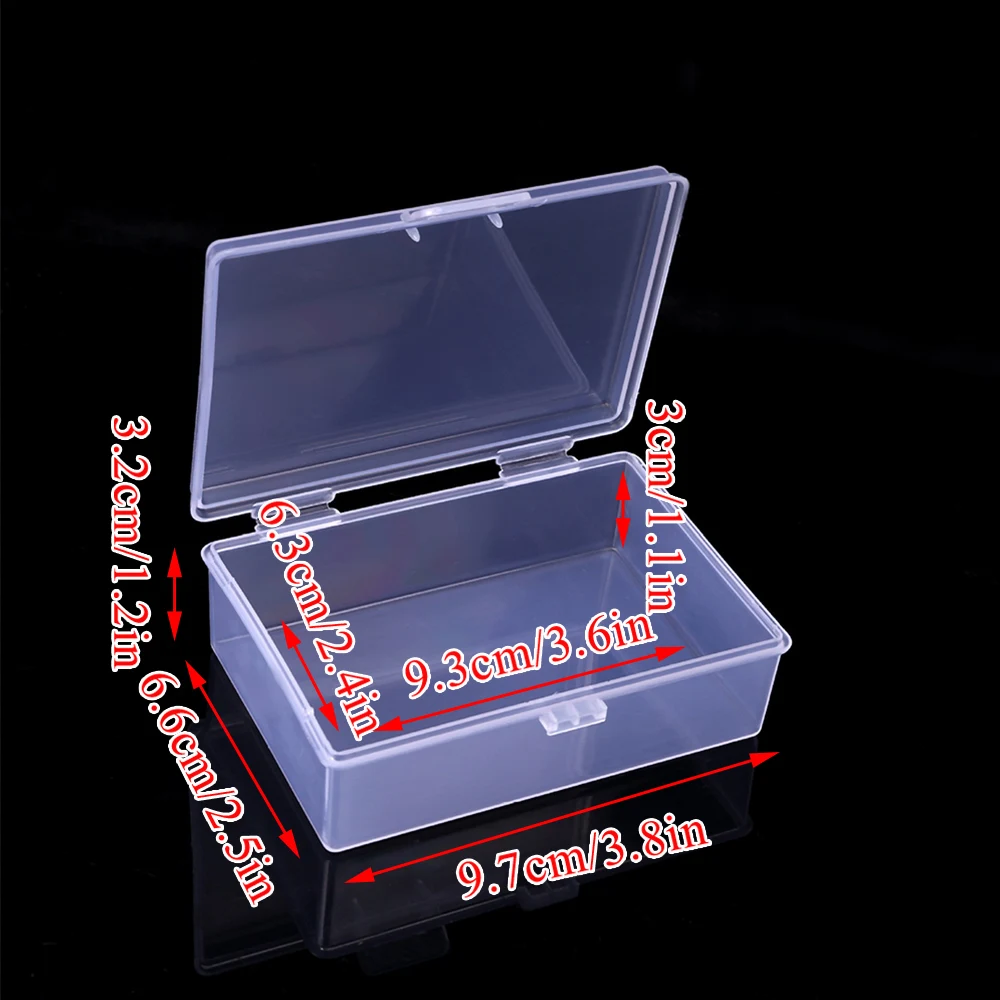 Plastic Storage Box Jewelry Case Mini Boxes Card Container Transparent Classic Portable