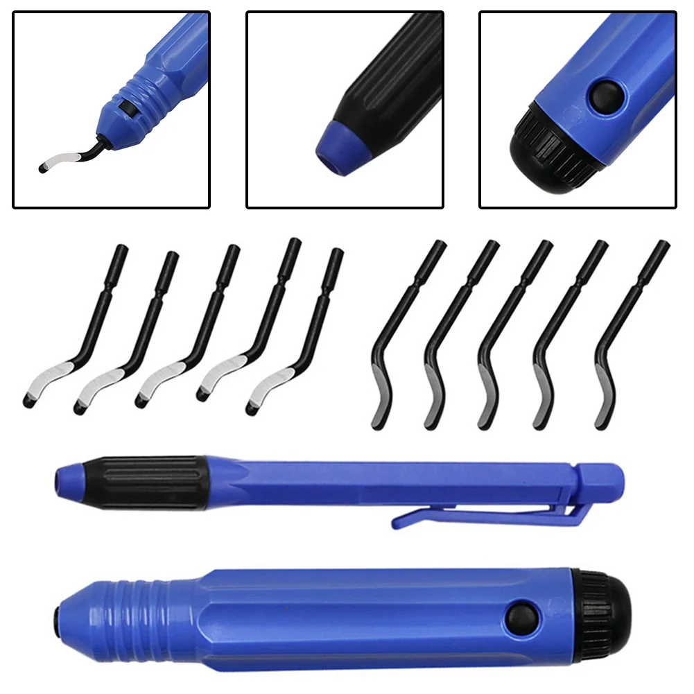 

Hand Burr Trimming Knife NB1100 Burr Handle 10pcs BS1010 Blades Cutters Deburring Rough Pipe Wood Edges Remover Hand Tools