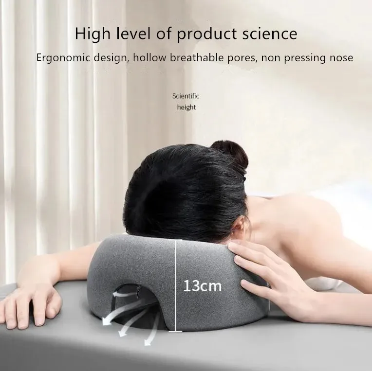 Ergonomics Lying Down Pillow Memory Foam Breathable Head Rest Support Pillow Body Massage Face Rest Pillow for Beauty Salon 4