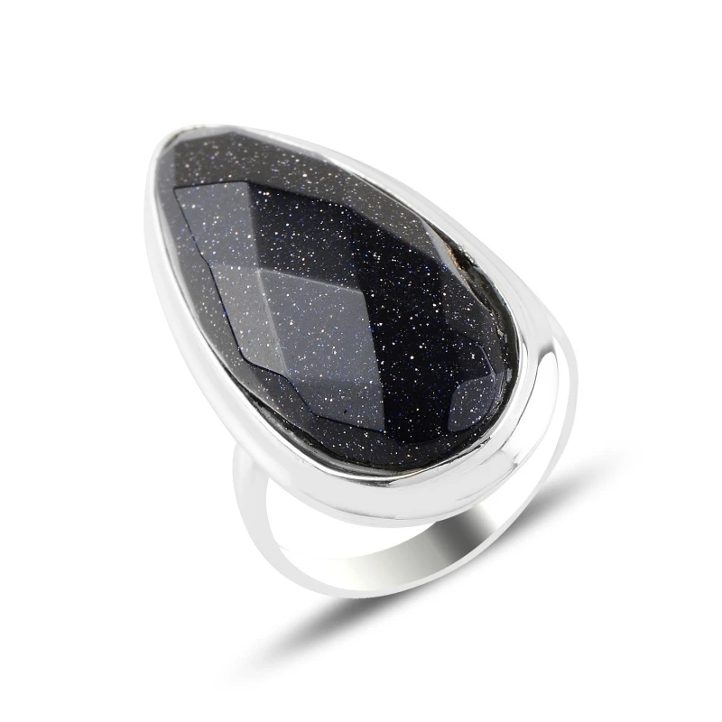 

Silver 925 Sterling Blue Star Cubic Zirconia Ring