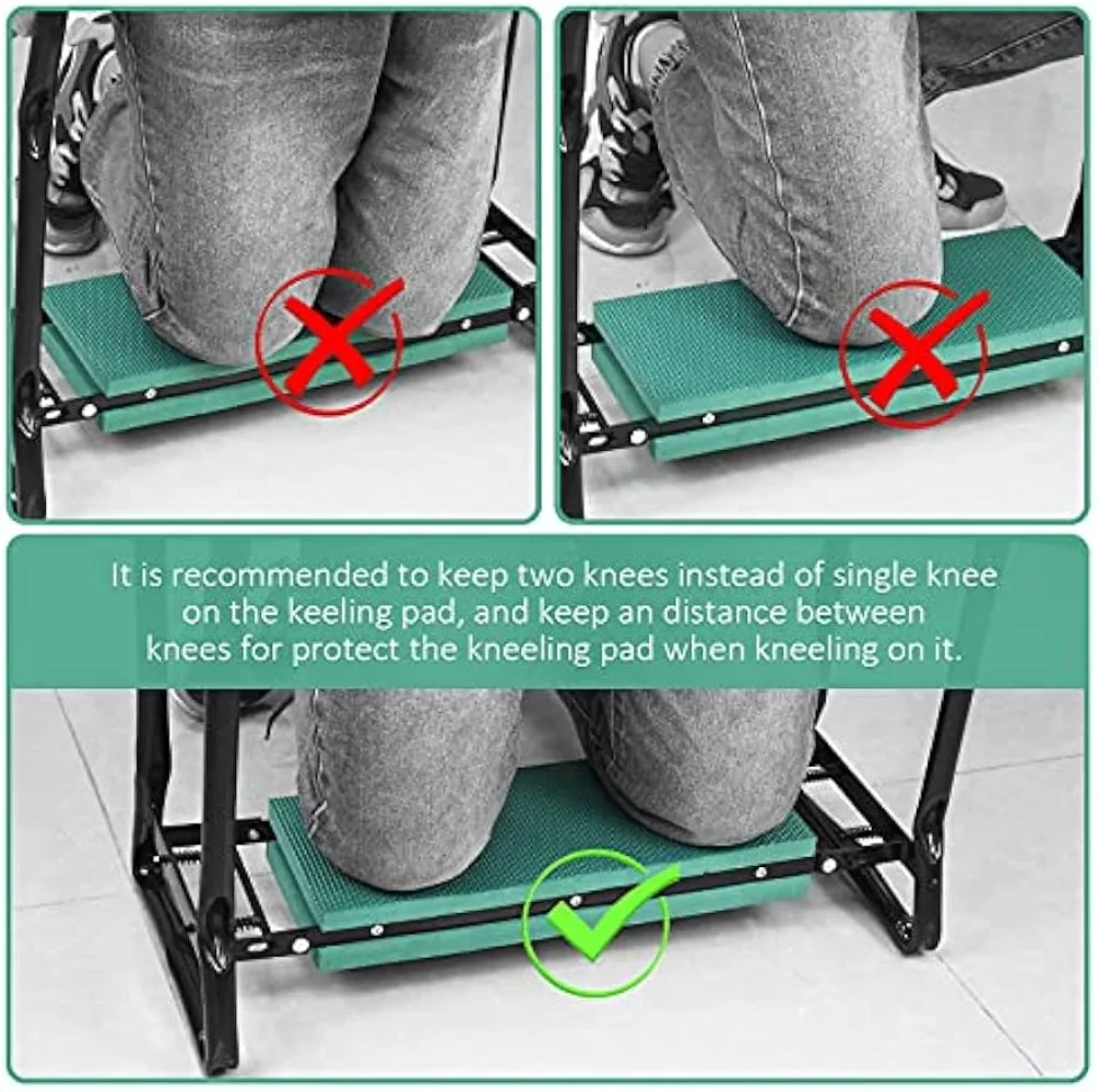 Gardening Kneeling Pad Pure Garden Kneeler And Seat - Dual Purpose Gardening  Stool With Tool Pouches Kneeling Pad With Seat, image size:1005x1000