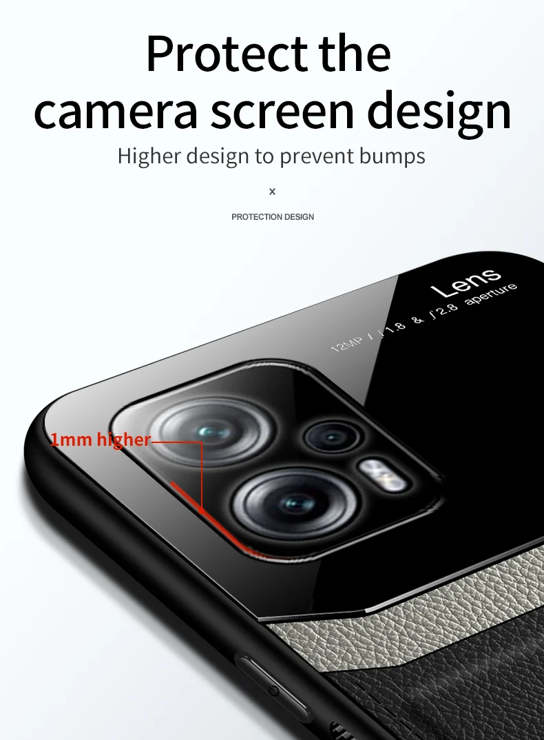 Custodia antiurto alla moda KEYSION per POCO X4 GT 5G Custodia posteriore in silicone morbido per specchio in pelle PU per Redmi Note _voghion.com