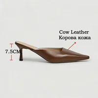 FEDONAS – sandales sexy pour femmes, en cuir véritable, à bout pointu, pour fête, mariage, bal, escarpins, chaussures habillées, nouvelle collection 2