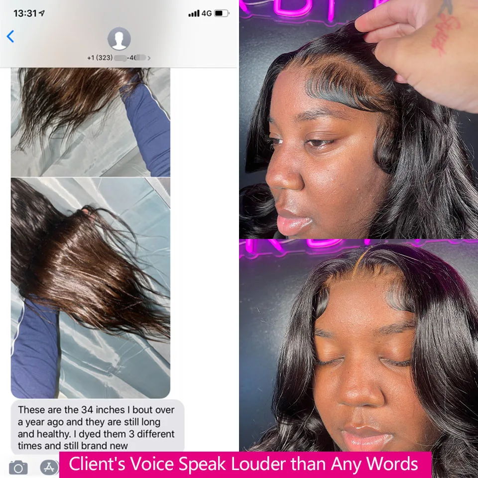 36 34 32inch 5x5 6x6 Closure Wig 12A 40 30inch Long Thick 13x6 Pre Plucked Straight Human Hair Lace Frontal Wigs For Women Remy 3