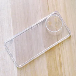 Transparent Black Soft TPU Protective Phone Case Cover for Oscal Tiger 12 (Clear)