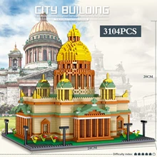  13138PCS challenge World Architecture Yard Garden Temple Lake Tree DIY Mini Diamond Blocks Bricks Building Toy for Children Gift 
