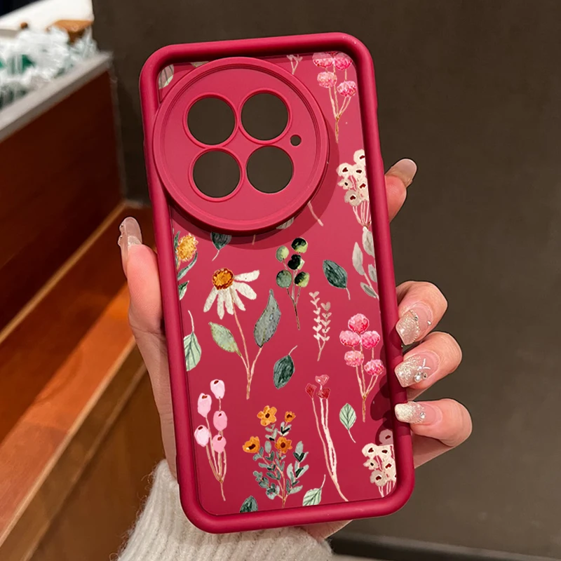 Luxury Floral Print Shockproof Silicone Phone Case with Bumper Protection