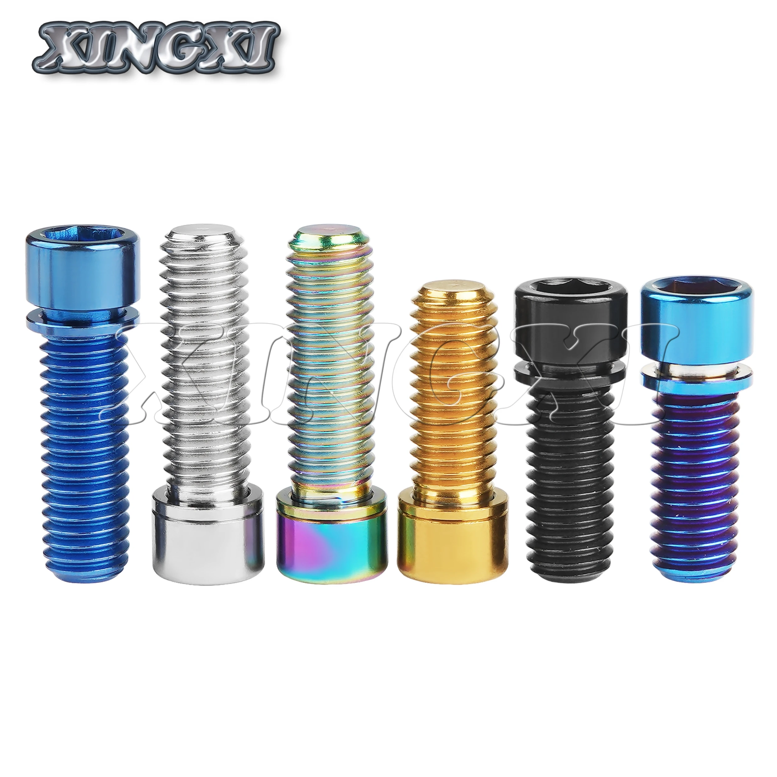 Vite a brugola in alluminio da 10 pezzi M3 M4 M5 M6 Bulloni a testa esagonale in alluminio colorato-M6x20,Oro