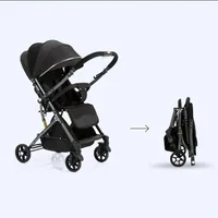 Poussette ultra-légère bidirectionnelle, peut s'asseoir, Simple, pliable à un bouton, haut débit, parapluie pour nouveau-né, voiture, chariot de voyage en plein air 3