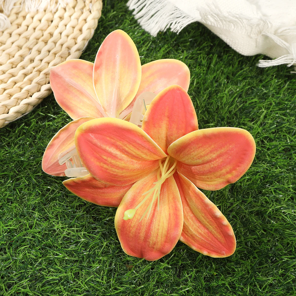 Flower Bohemia Hair Claw Girls Sweet Holiday Hawaii Side Clip Hairpin For Women Fashion Headwear Hair Accessories Gift