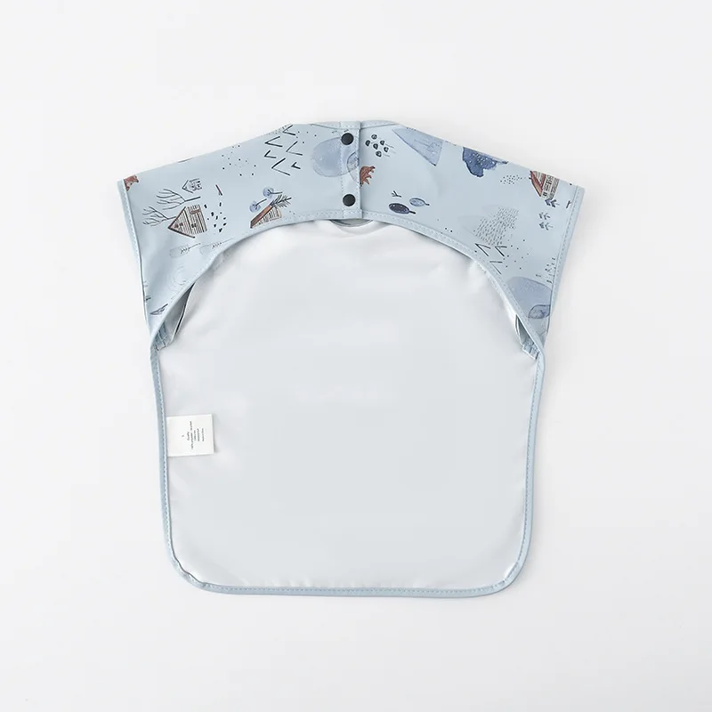 Newborn Baby Bibs Blouse Waterproof No-sleeved Reverse Dressing Infant Eating Clothes Apron Bib Protective Clothing - 5