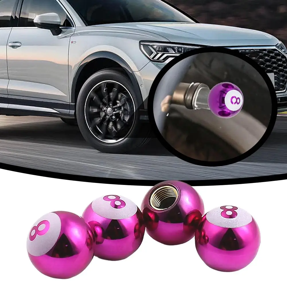 ฝาครอบก้านวาล์ว 8 ลูก ทำจากอลูมิเนียมอัลลอยด์ ป้องกันฝุ่น สำหรับรถยนต์ จักรยาน อุปกรณ์เสริมยางรถยนต์ ใช้ได้กับทุกประเภท ตกแต่ง 1