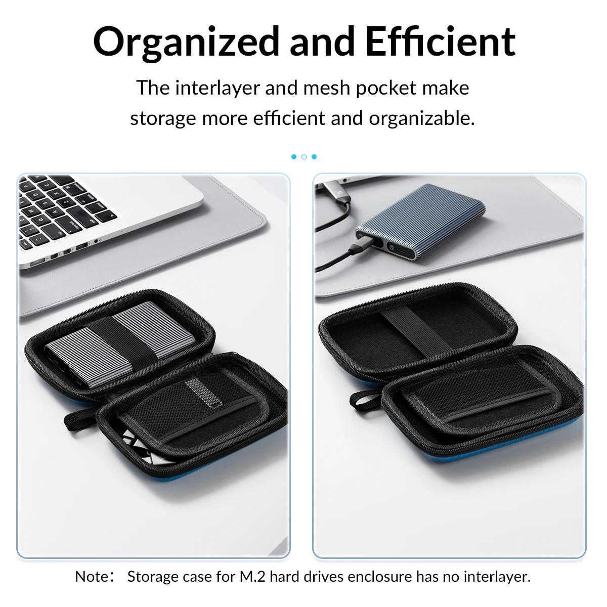 Orico-bolsas de Armazenamento Coloridos de Grande Capacidade Case de Disco Rígido Bolsa de Proteção para Hdd M.2 Externo Case Fone de Ouvido e Disco u 2.5 Pol 3.5 Pol - Imagem 2