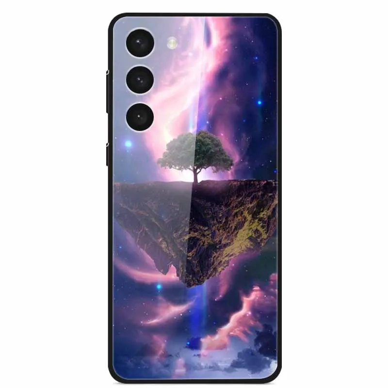Premium Tempered Glass Case with Space-Themed Design and Enhanced Bumpers