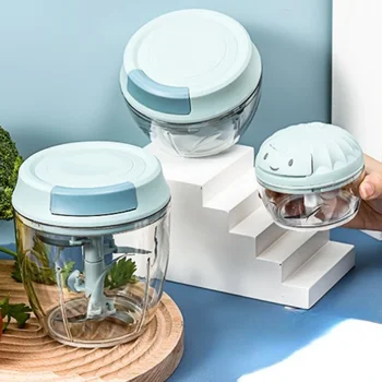 Juego de picadora de alimentos Manual de varios tamaños, picadora de verduras, ajo, cebolla, herramienta de corte manual, dispositivo procesador