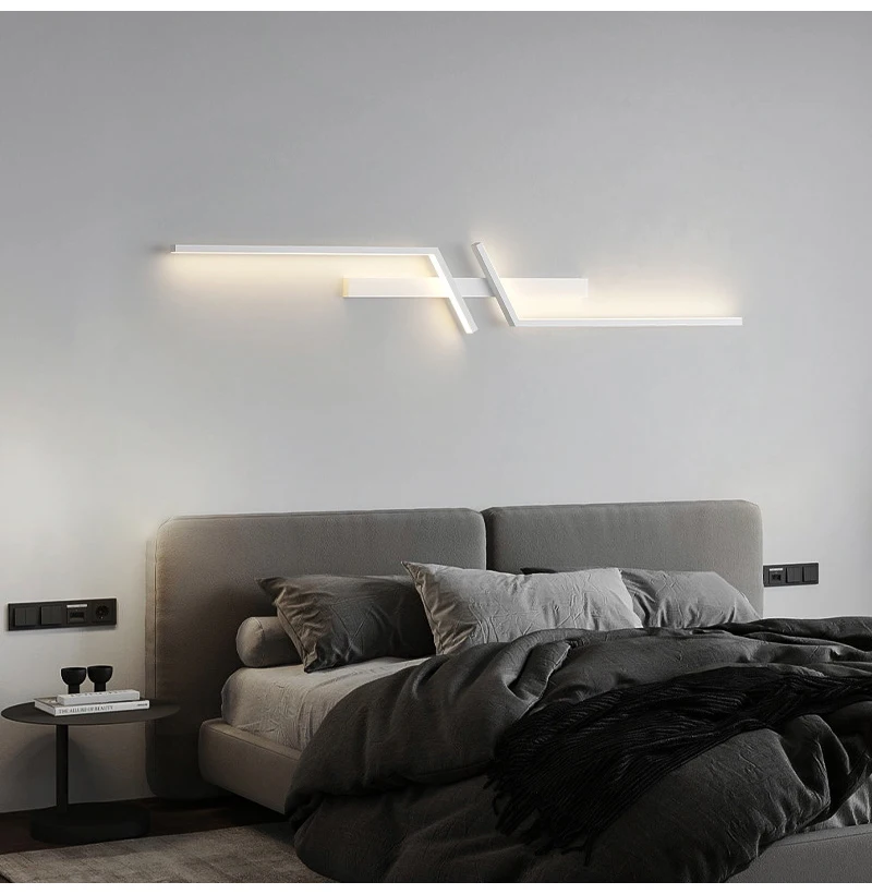 Modern Minimalist LED Wall Light Black White Interior Decoration Lamps Wall Lamp Living Room Up Down Light Indoor for Bed Room