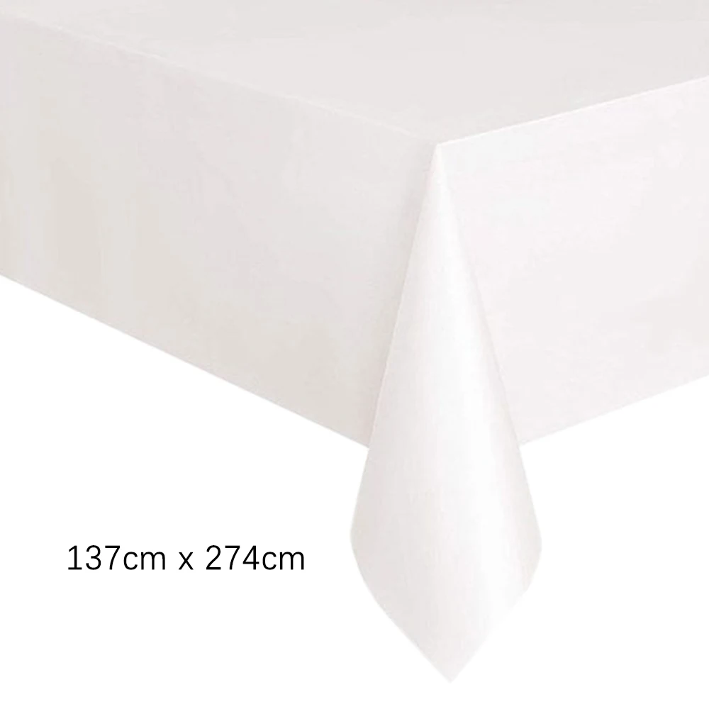 Elegant Disposable Tablecloth - Multi-Color Plastic Party & Event Decor