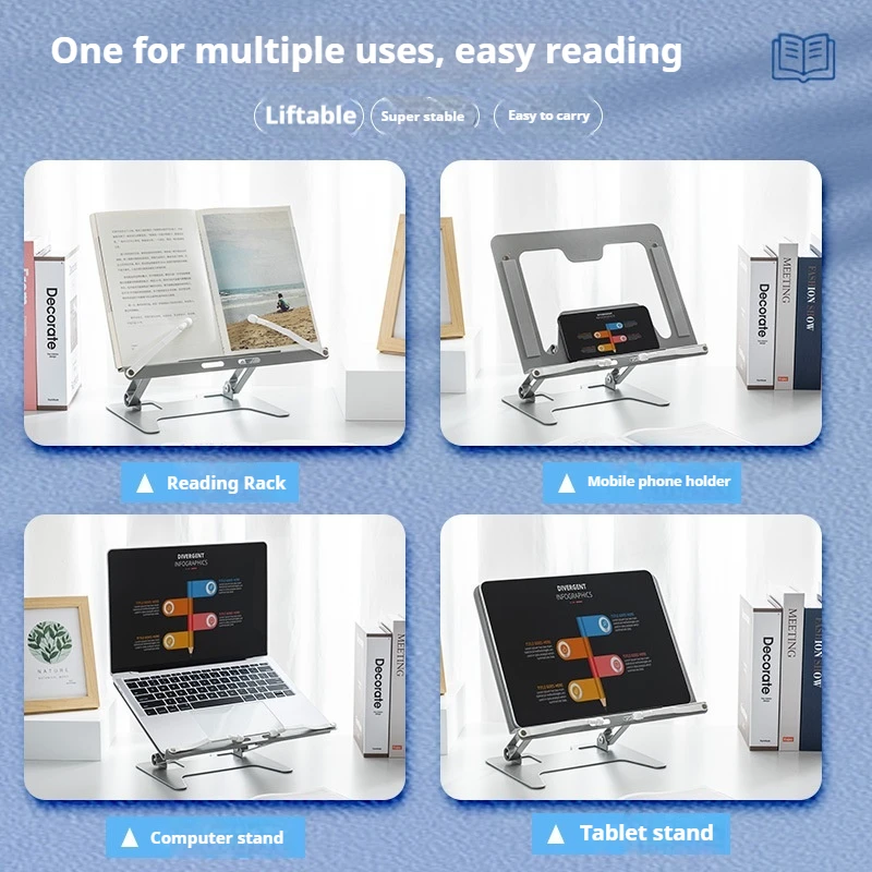 Extendable And Adjustable Multifunction Reading Stand Carbon Steel Suitable For Reading Mobile Phones Laptops Office Study Tools 5