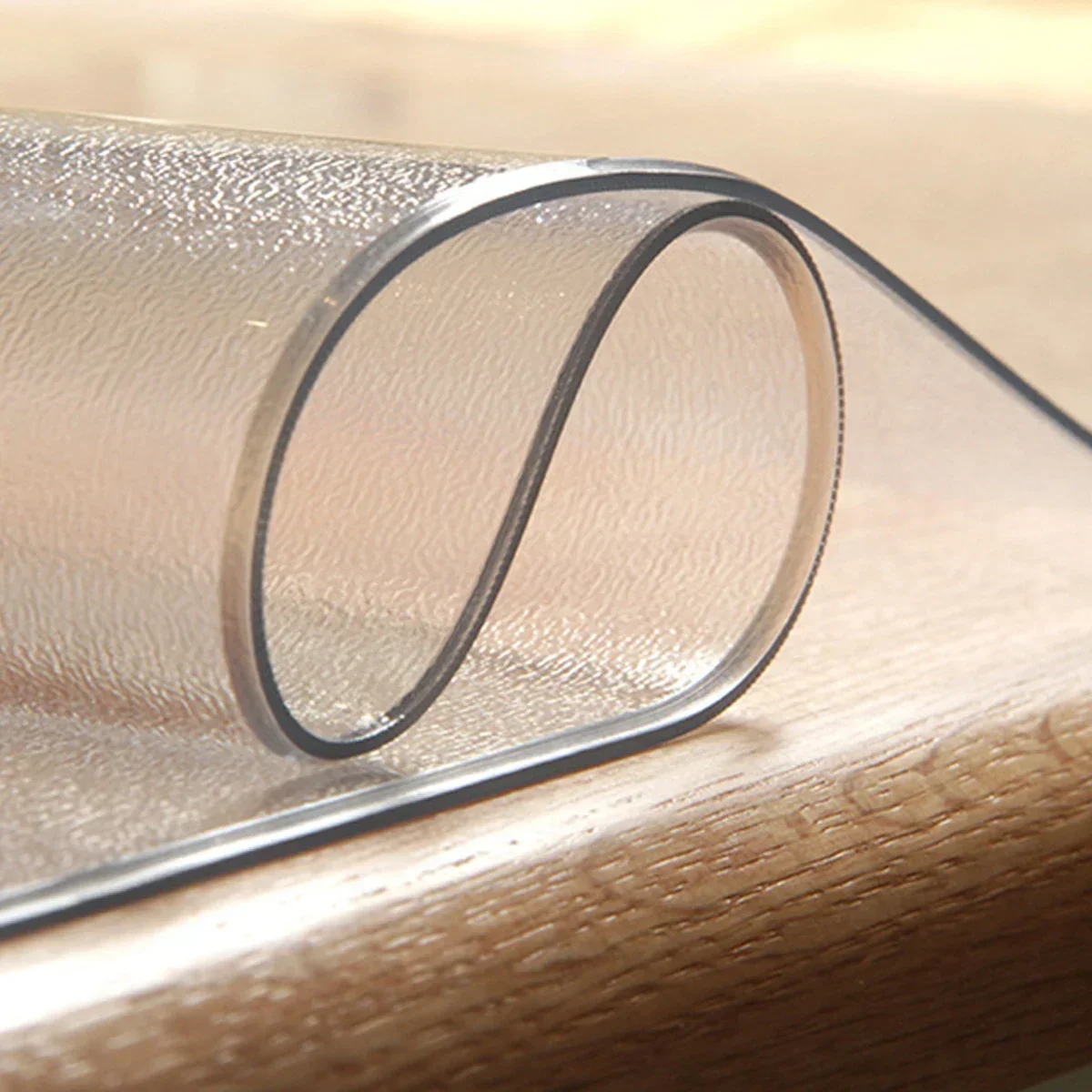 Clear PVC Table Cover Protector, Rectangular Transparent Non-Slip Desk Pads Mats for Countertop 4