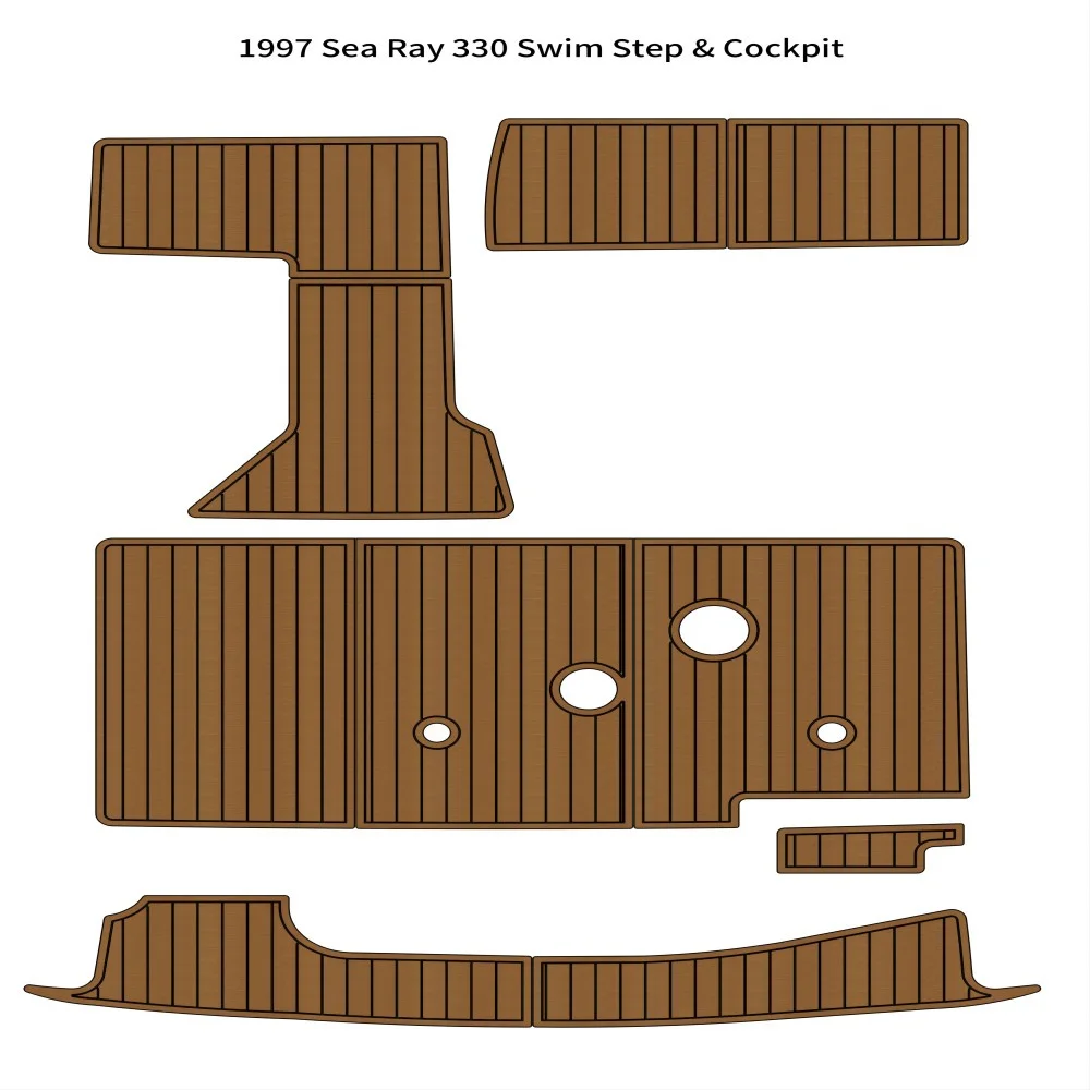 

1997 Sea Ray 330 Swim Platform Cockpit Pad Boat EVA Foam Teak Deck Floor Mat