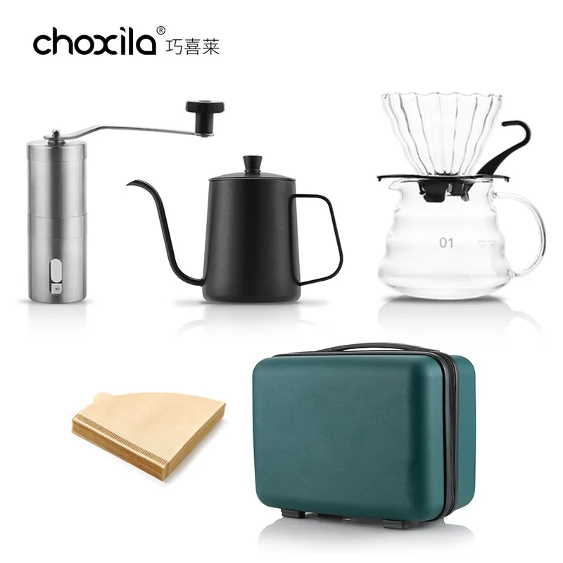 Choxila 9-Piece Pour Over Coffee Set with Grinder...