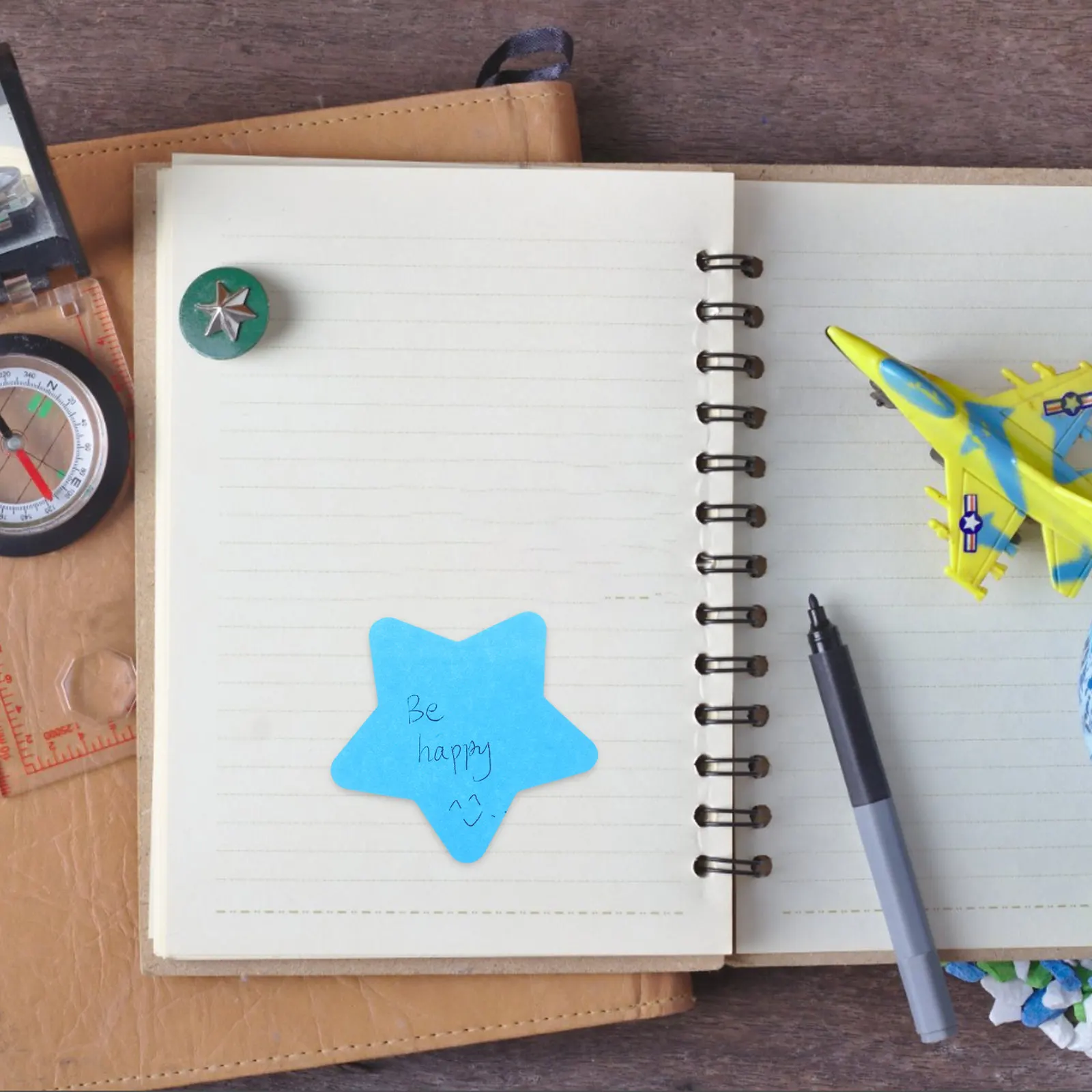16Pcs Adhesive Star Shaped Notepads Colorful Sticky Tabs for Office ...