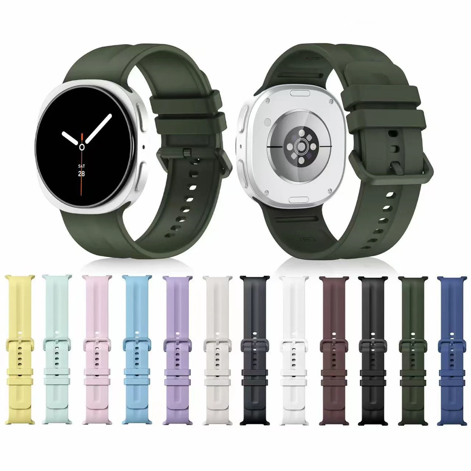 Silicone Replacement Wristband for Smartwatches - Soft and Durable Strap in Various Sizes