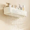 Bathroom Home Storage Shelf Toilet Storage Cabinet Drain Rack Punch Free Wall Mounted Shower Cosmetics Dressing Organizer Shelve 4