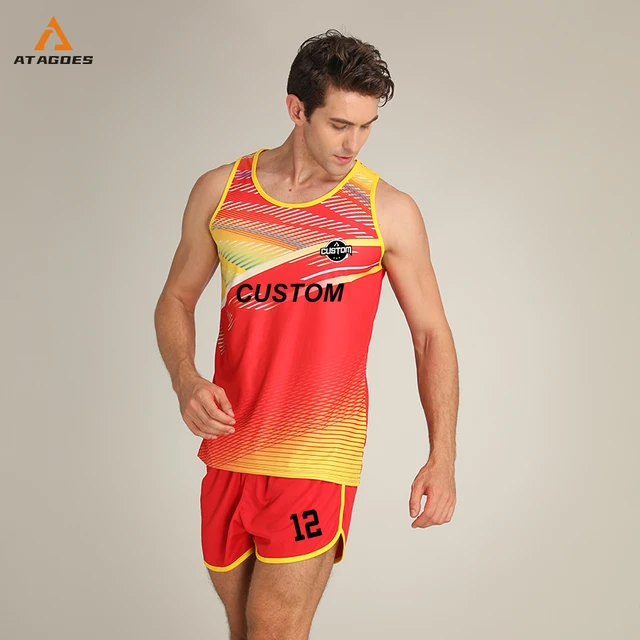 Customize Marathon Running Suit Track And Field Clothing Men Sportswear Gym Running Uniform Unisex 8311+8312 1
