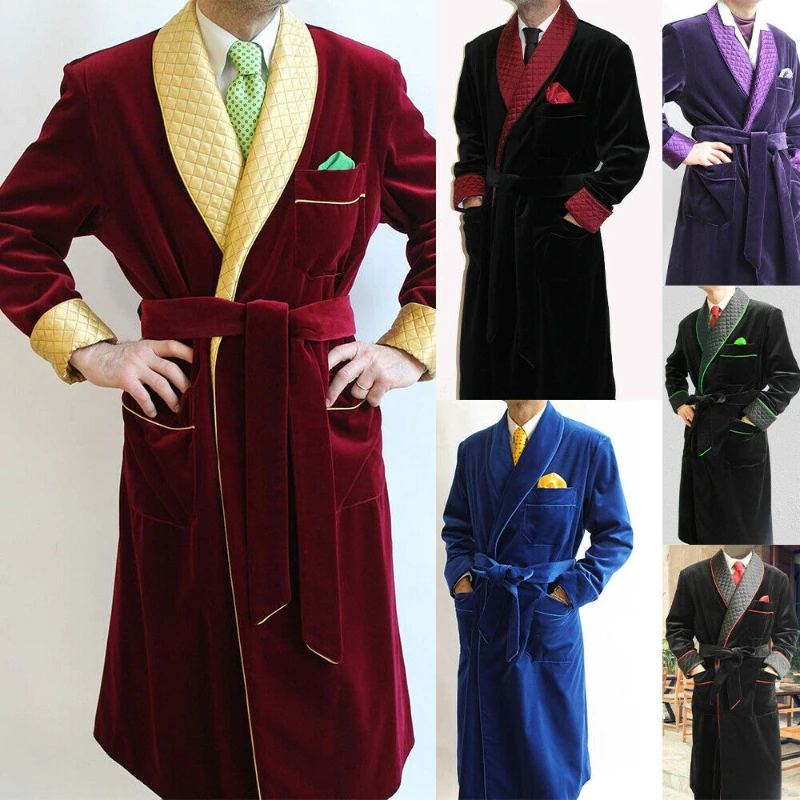 Long Velvet Men Suit Coat Tailor-Made Outerwear Male Jacket One Piece men suits jackets